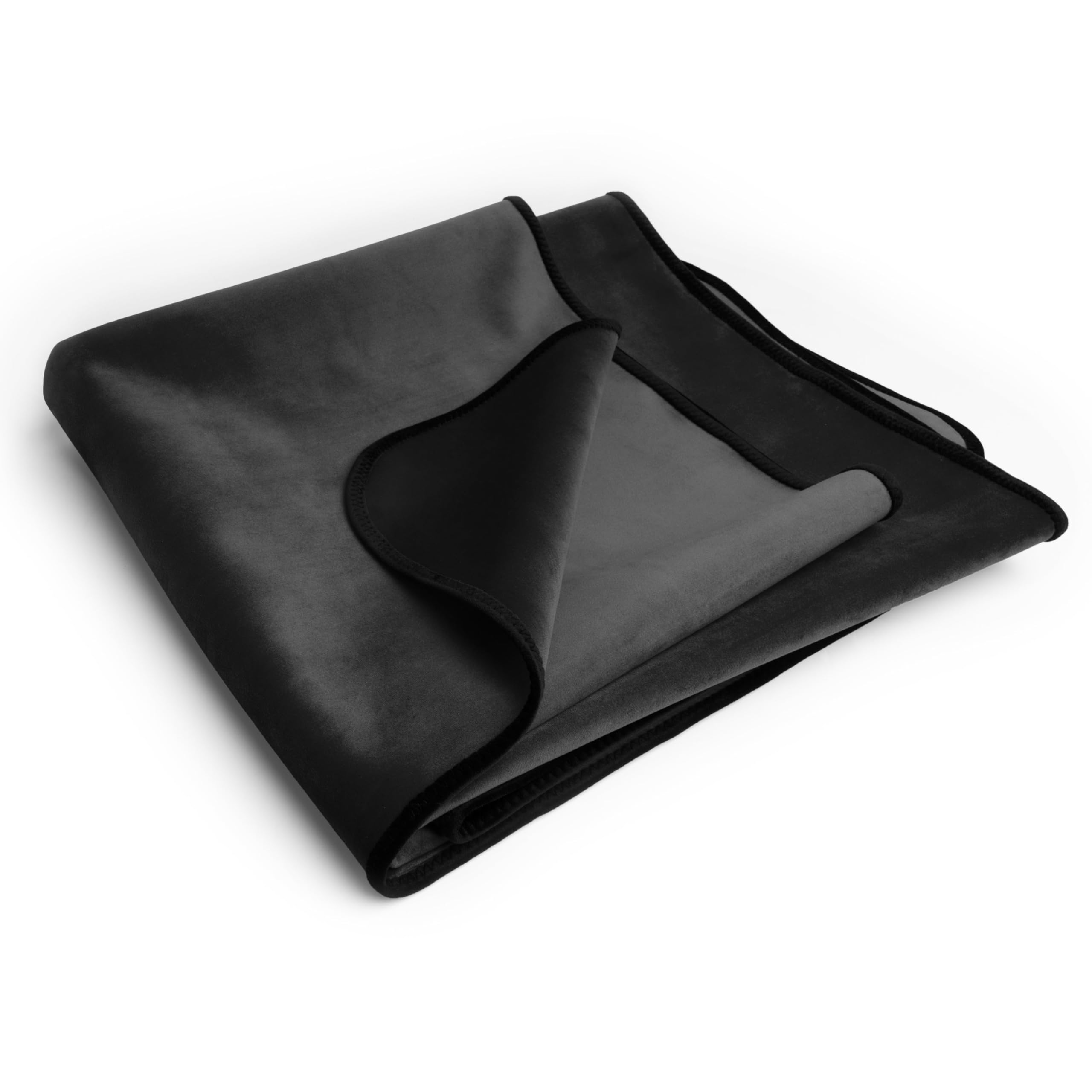 Liberator Fascinator Throw - Moisture-Proof Sensual Blanket, Mini Size, Microvelvet: Black