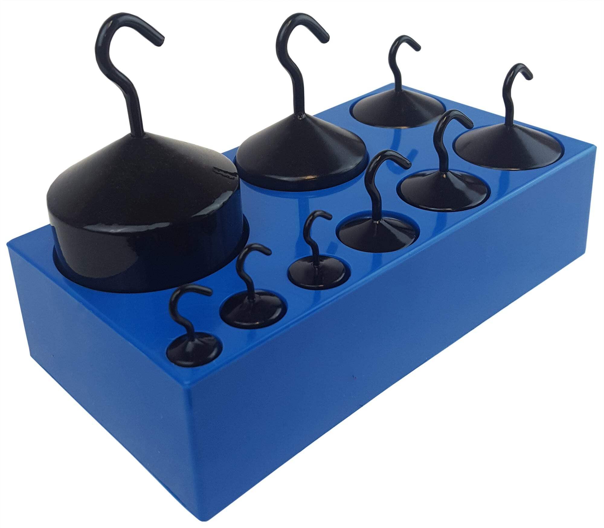 GSC International 4-2500-2 Hooked Weight Set, Powder-Coated Cast-iron, Nine-Piece