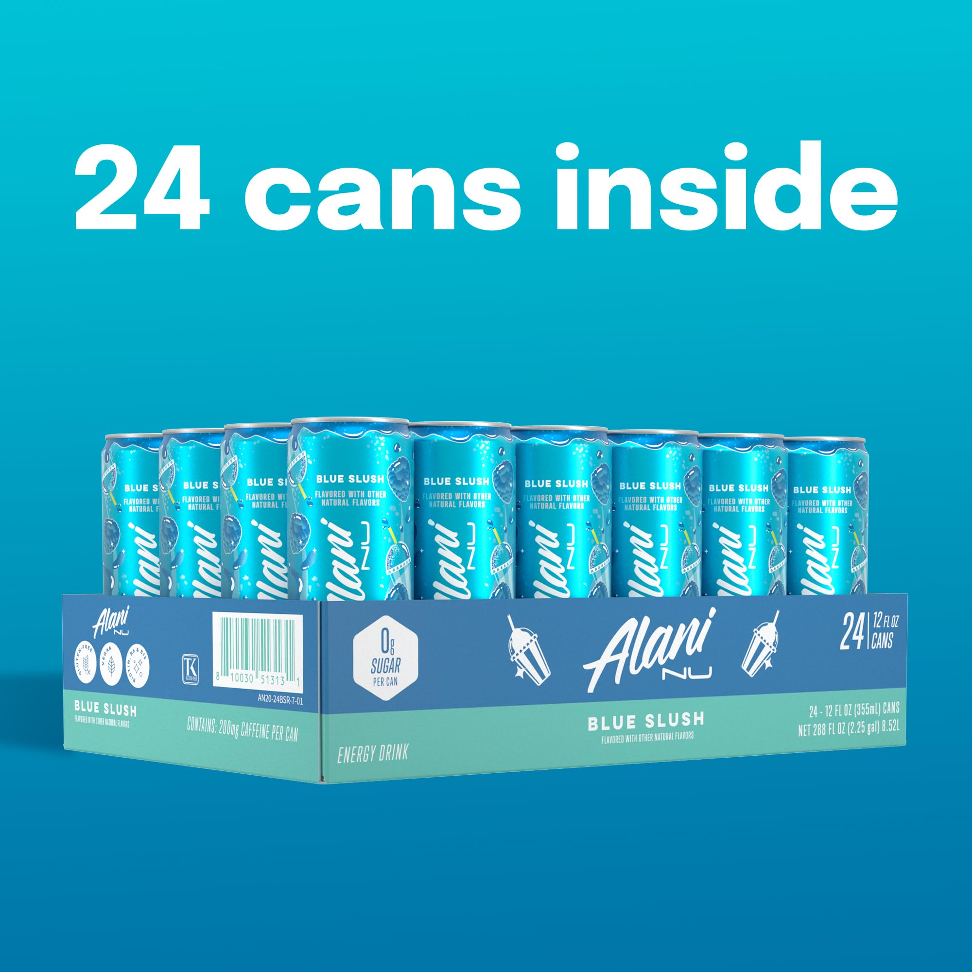 Alani Nu DREAM FLOAT, Sugar Free, Low Calorie Energy Drinks, 200mg Caffeine, Biotin, B Vitamins, Zero Sugar, 10 Calories, 12 Fl Oz Cans, 24 Pack