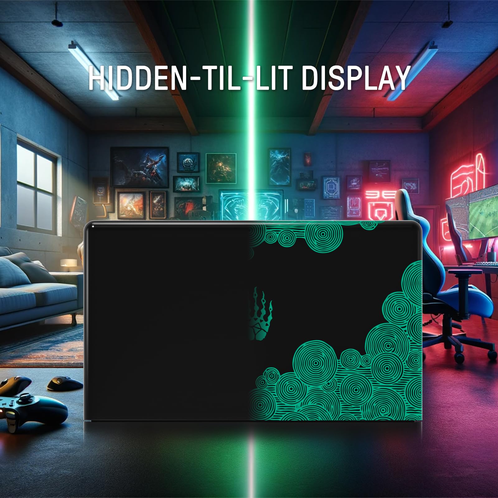 FUNLAB TV Dock Station Compatible with Nintendo Switch/OLED Joycon Charging & Docking, Lumindock Base Dock with Joypad Charger/7 LED Colors Pattern/4K HDMI/Type C/USB Port for Official Switch Stand