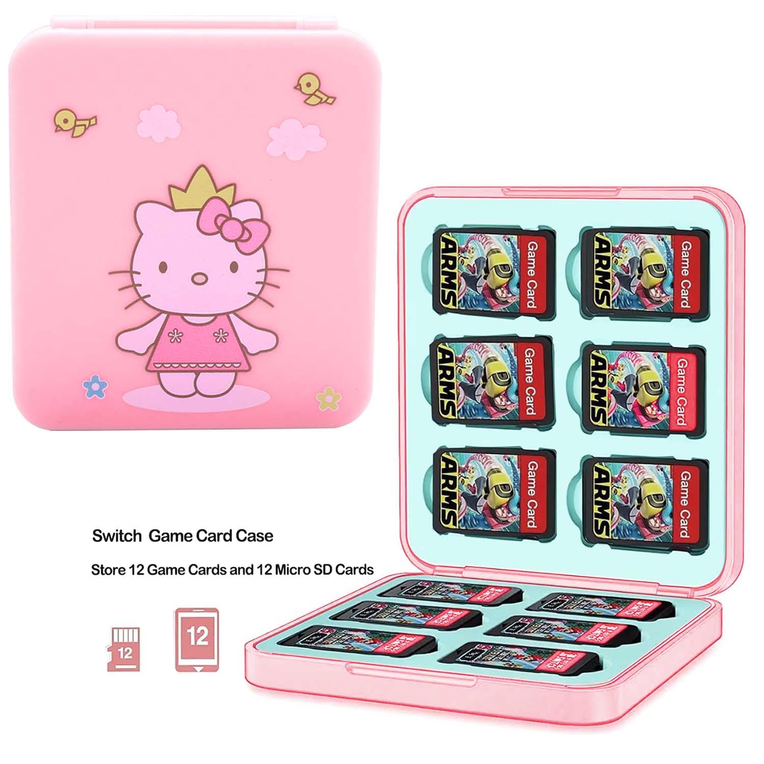 Accessories Bundle for Nintendo Switch Animal Crossing - YOOWA Accessory kit NS Animal Crossing Set with Carrying Case Protective Cover Screen Protector Game Card Holder Play Stand Thumb Grips