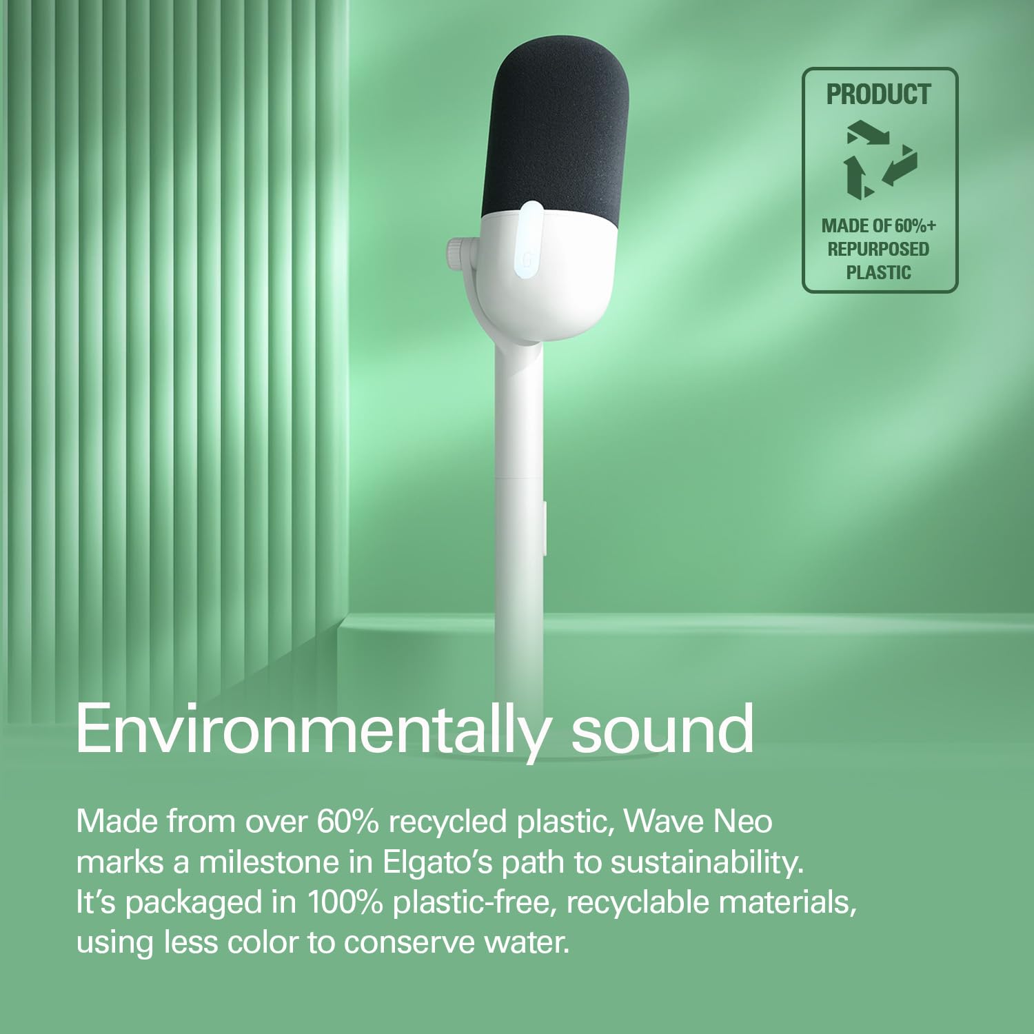 Elgato Wave:3 - Premium Studio Quality USB Condenser Microphone for Streaming, Podcast, Gaming and Home Office, Free Mixer Software, Sound Effect Plugins, Anti-Distortion, Plug ’n Play, for Mac, PC
