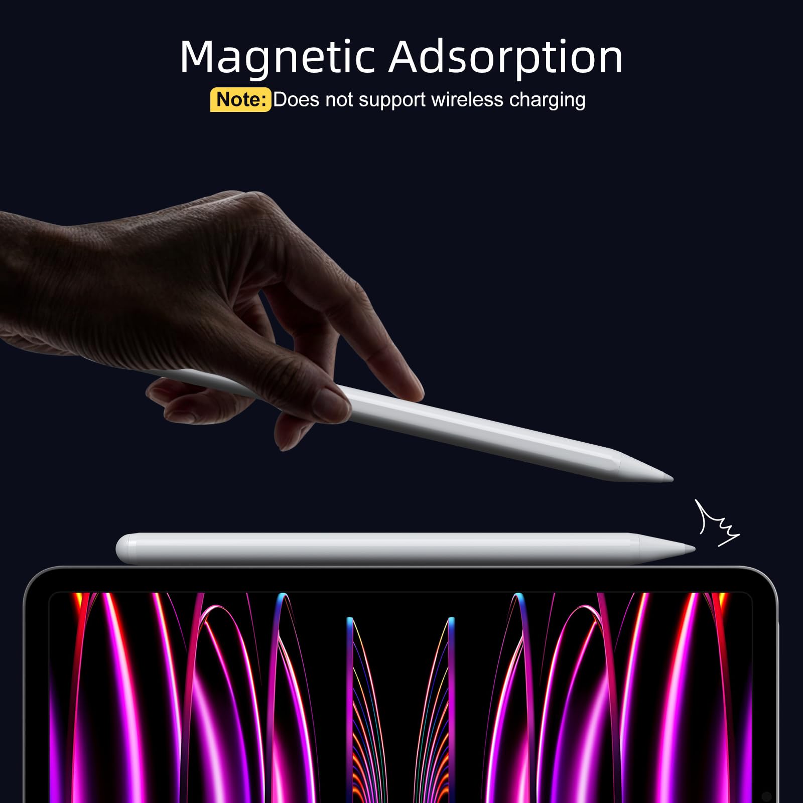 Stylus Pen for iPad 6th-11th Generation-2X Fast Charge Active Pencil Compatible with 2018-2025 Apple iPad Pro 11"/12.9"/M4, iPad Air 3/4/5/M2/M3,iPad mini 5/6 Gen-