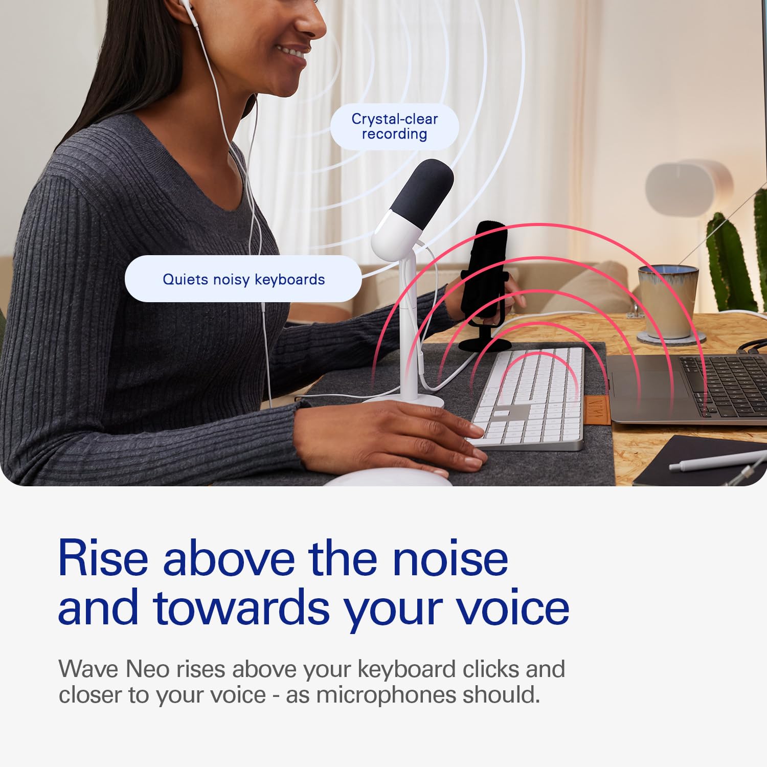 Elgato Wave:3 - Premium Studio Quality USB Condenser Microphone for Streaming, Podcast, Gaming and Home Office, Free Mixer Software, Sound Effect Plugins, Anti-Distortion, Plug ’n Play, for Mac, PC