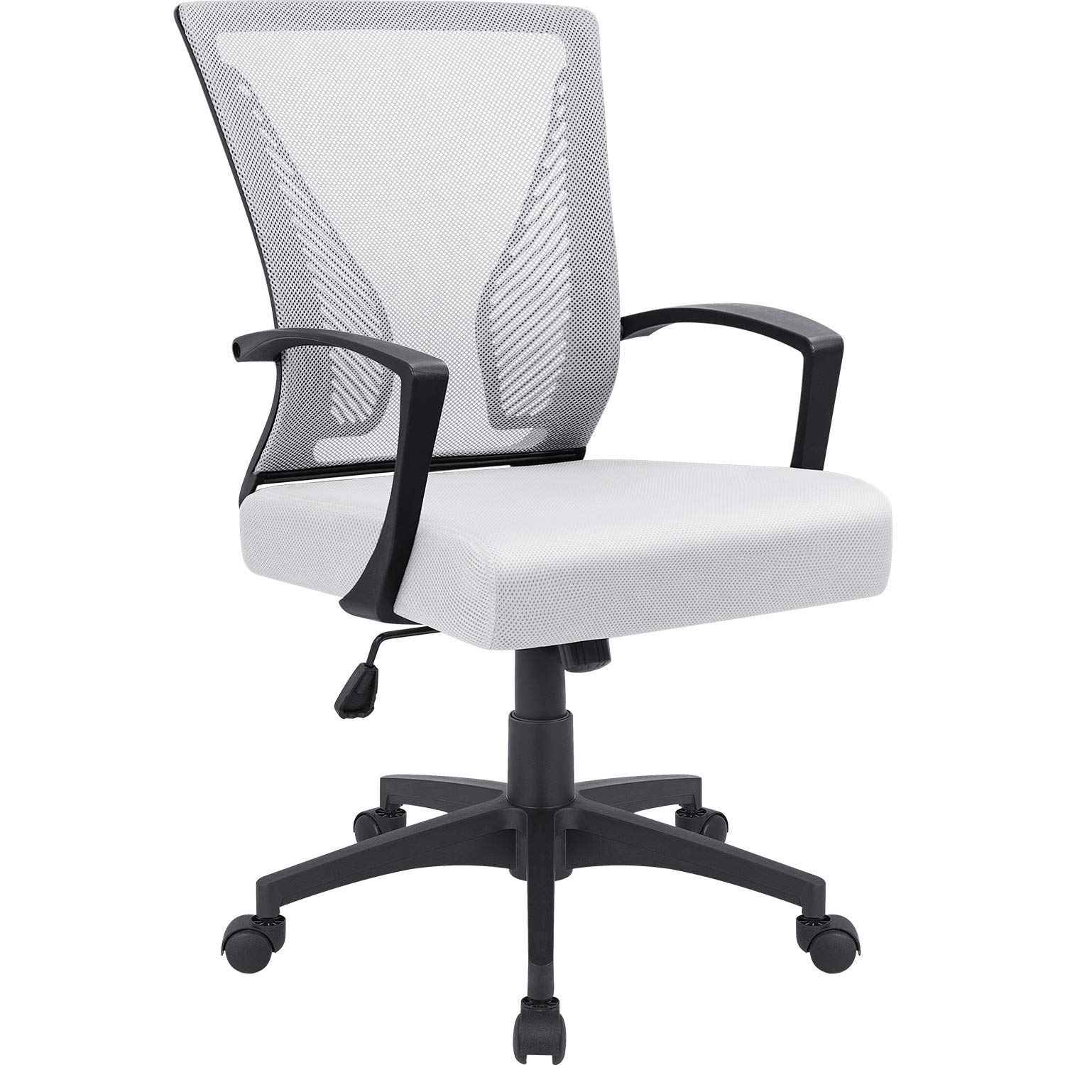 Furmax Office Chair Ergonomic Computer Desk Mesh Chair Mid Back Swivel Lumbar Support with Armrest ()