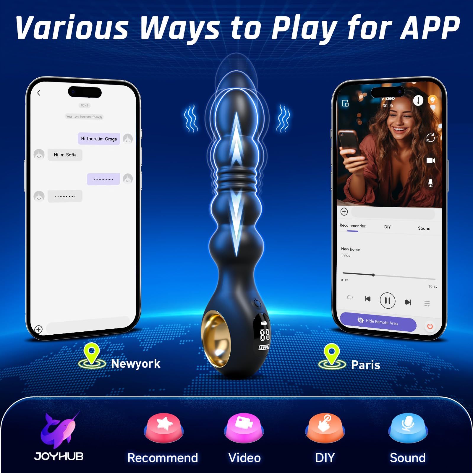 BEISAR Prostate Massager Anal Vibrator Thrusting Vibrating 7 Modes with Cock Ring Anal Plug Anal Sex Toys P Spot Massager Male Sex Toys for Men Enema Dildos Women Couples Remote Control Anal Beads