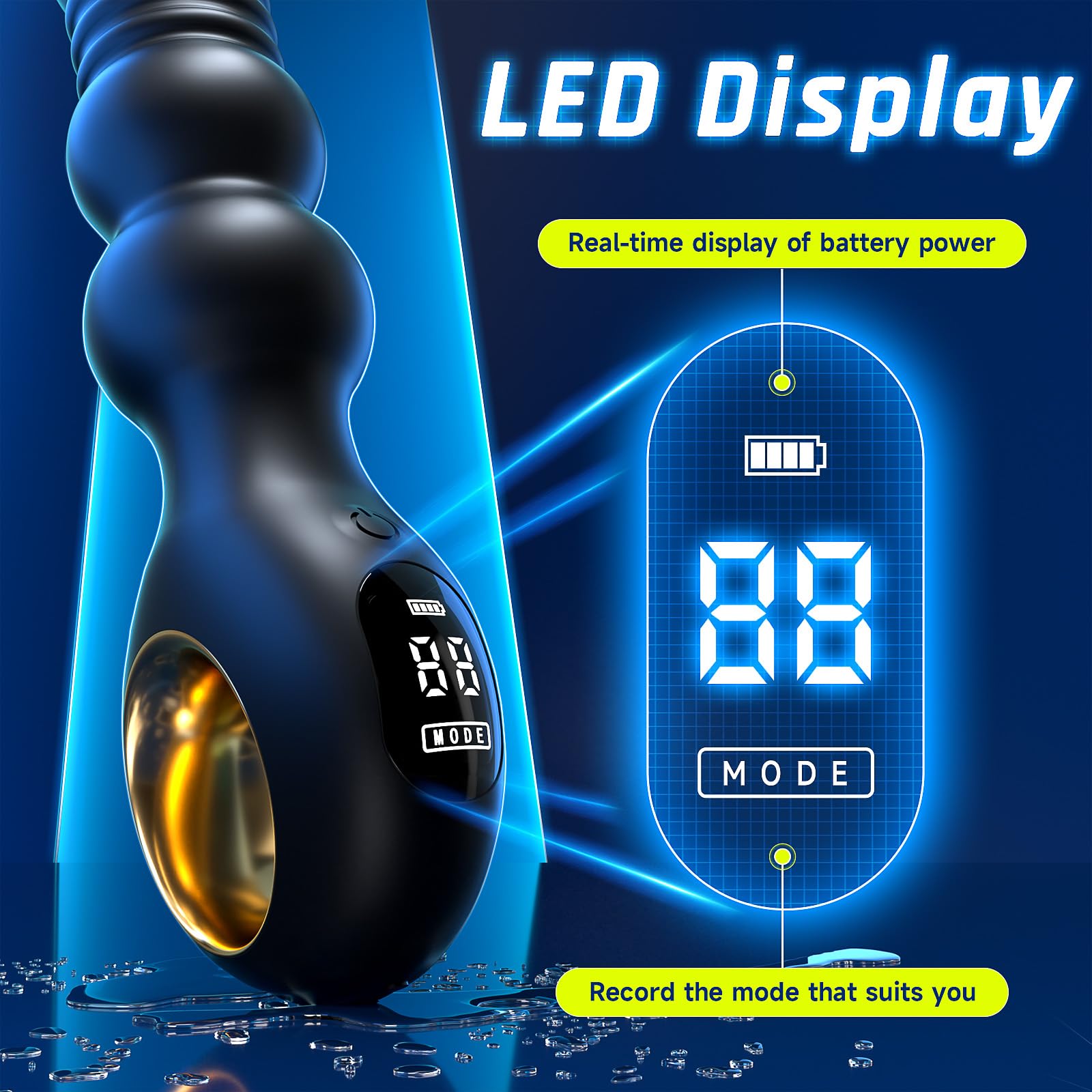 BEISAR Prostate Massager Anal Vibrator Thrusting Vibrating 7 Modes with Cock Ring Anal Plug Anal Sex Toys P Spot Massager Male Sex Toys for Men Enema Dildos Women Couples Remote Control Anal Beads