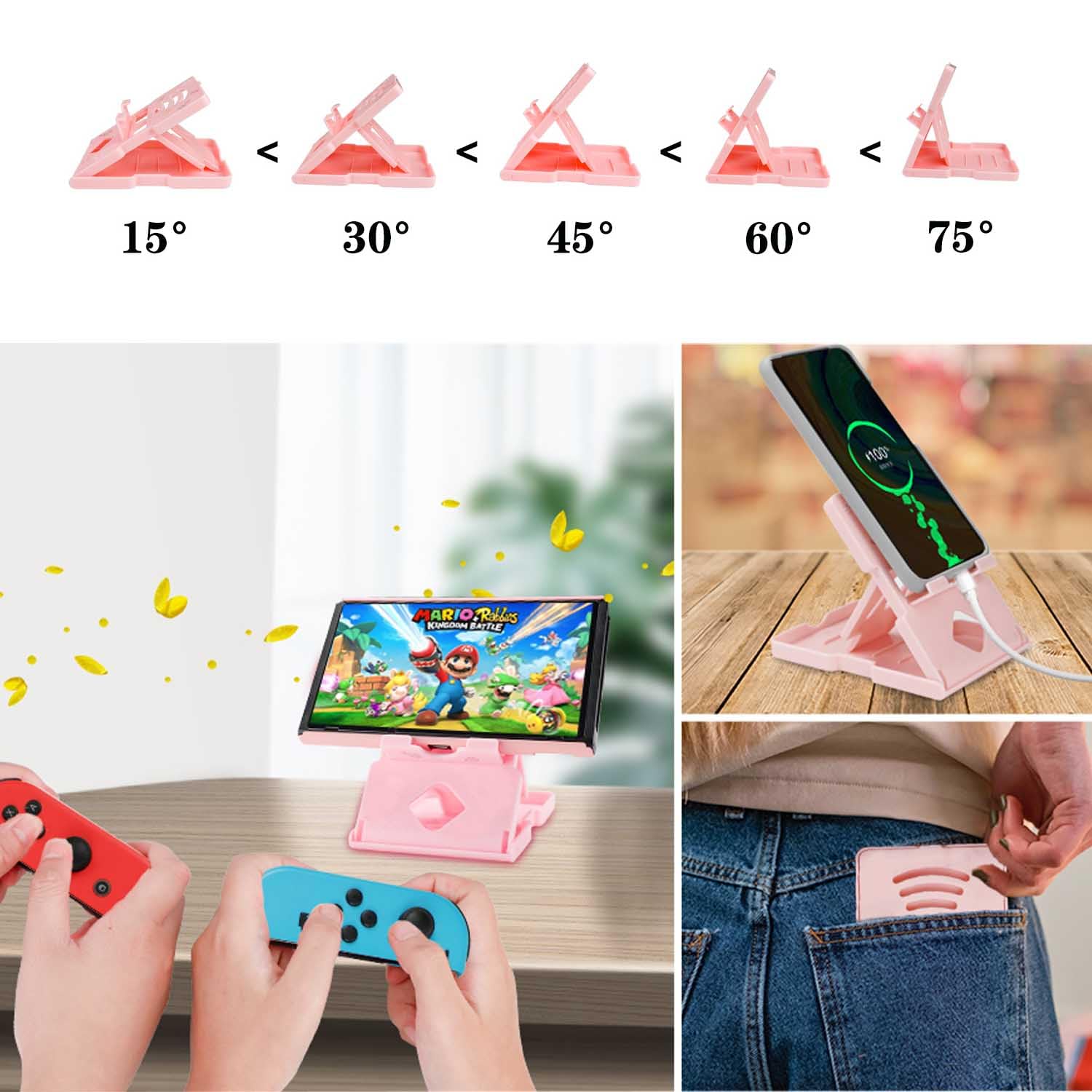 Accessories Bundle for Nintendo Switch Animal Crossing - YOOWA Accessory kit NS Animal Crossing Set with Carrying Case Protective Cover Screen Protector Game Card Holder Play Stand Thumb Grips