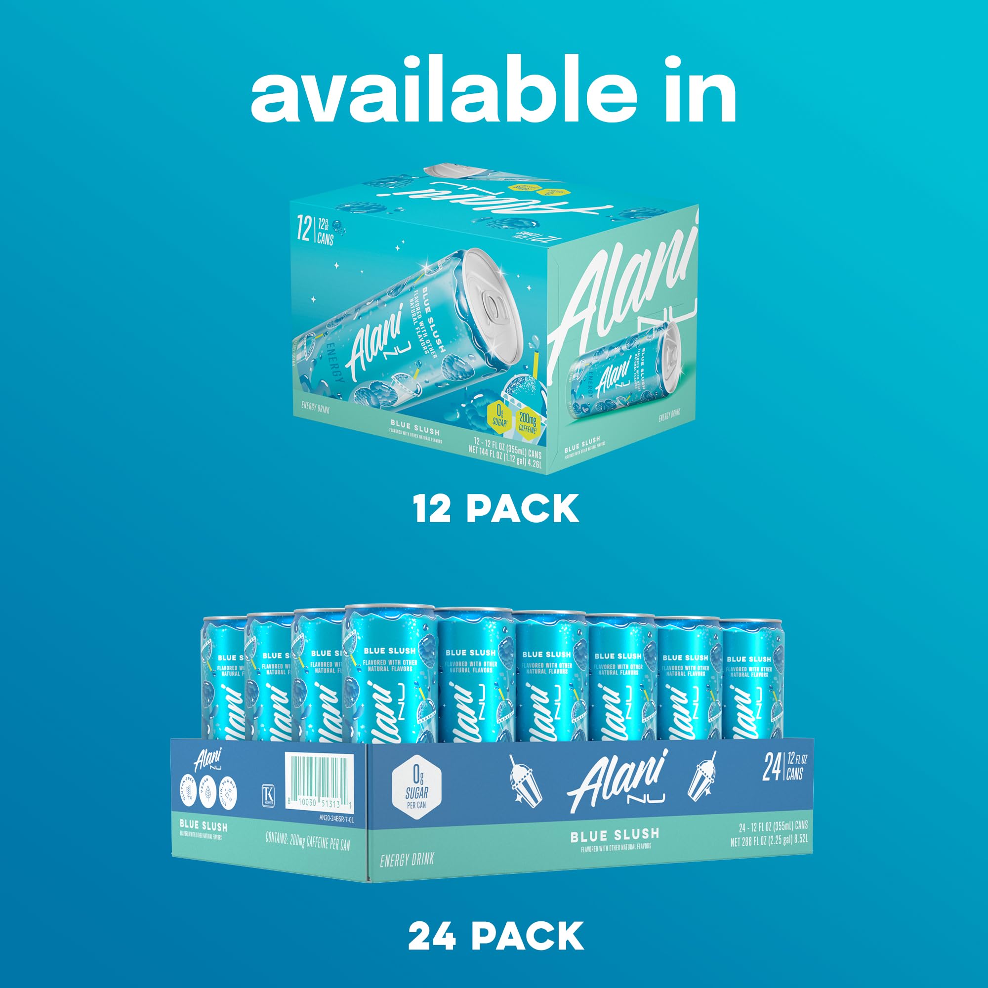 Alani Nu DREAM FLOAT, Sugar Free, Low Calorie Energy Drinks, 200mg Caffeine, Biotin, B Vitamins, Zero Sugar, 10 Calories, 12 Fl Oz Cans, 24 Pack