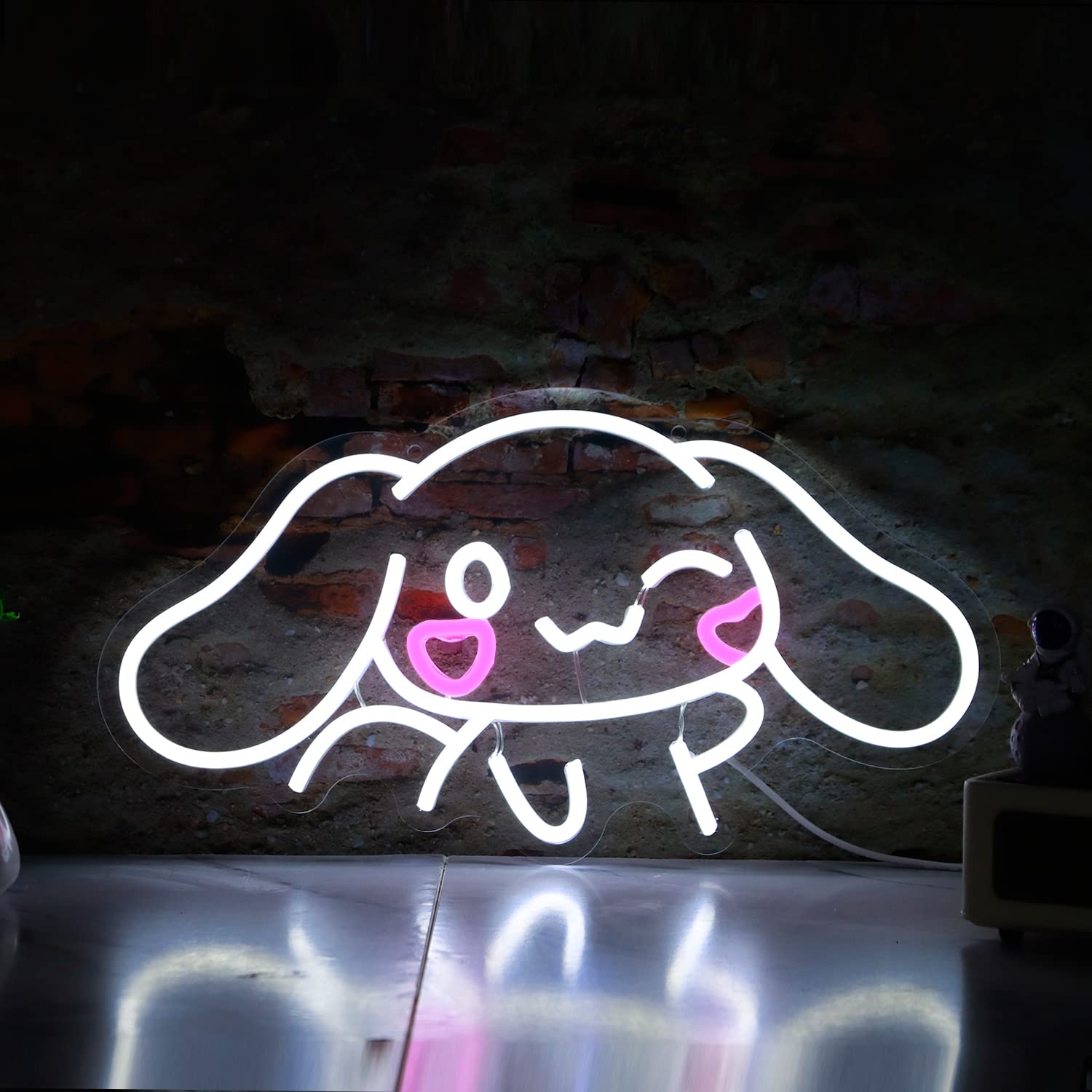Cinnamoroll Neon Sign USB Powered for Room Decor, Japanese Cartoon Character Dog Dimmable Neon Light Sign for Kids Bedroom Wall Art Birthday Gift 17.5 * 9.5 Inches