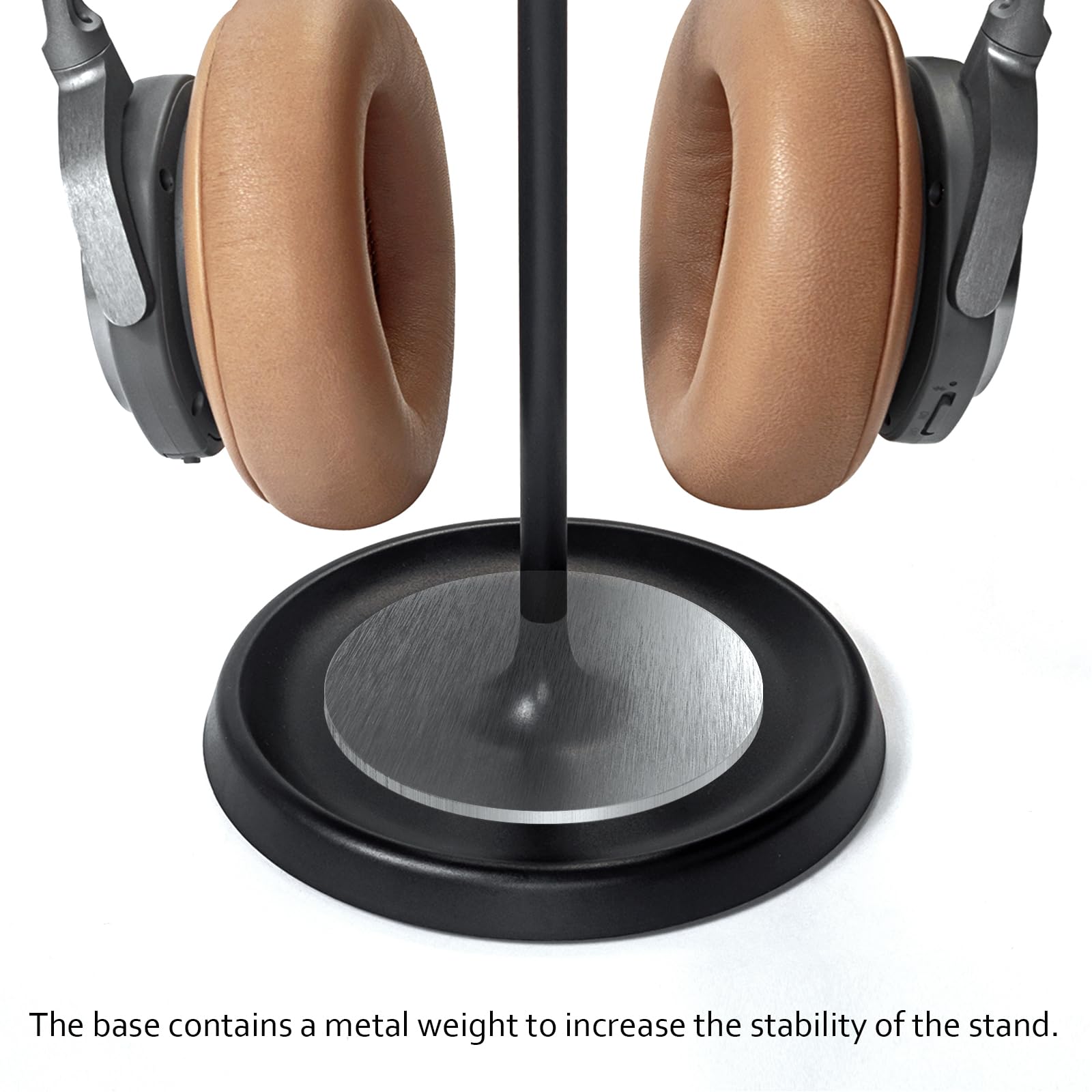 Headphone Stand, Curved Headset Stand with Storage Tray, Heavy Base Gaming Headset Holder for AirPods Max, AirPods, AirPods Pro, Beats, Bose, Sennheiser, Sony and More ()