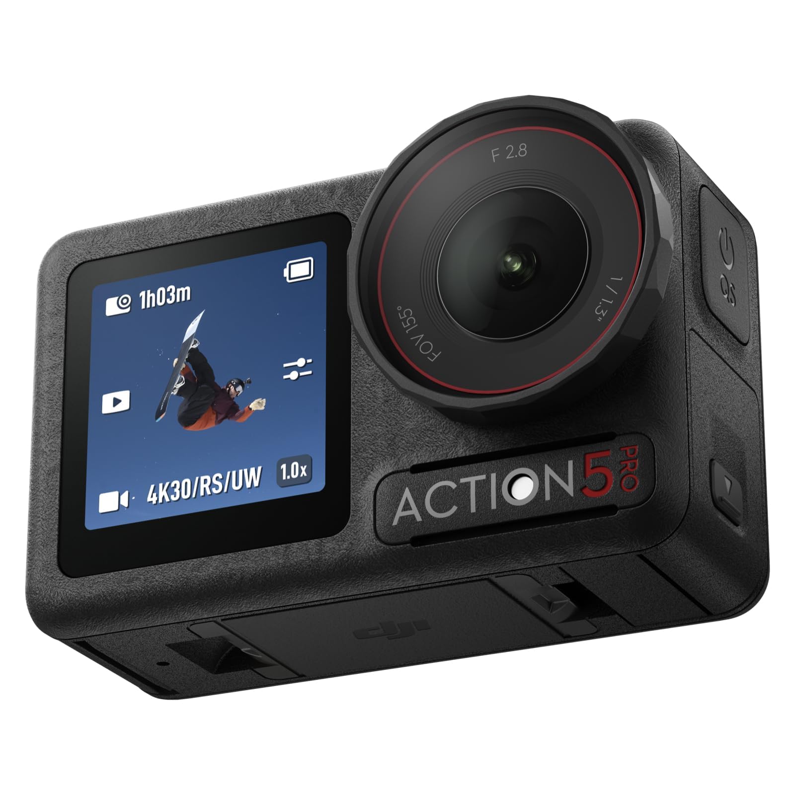 DJI Osmo Action 5 Pro , Action Camera 4K with 1/1.3" Sensor, 12h Extended Battery Life with 3 Batteries, Stabilization, Dual OLED Touchscreens, Mini Action Camera for Travel, Vlog