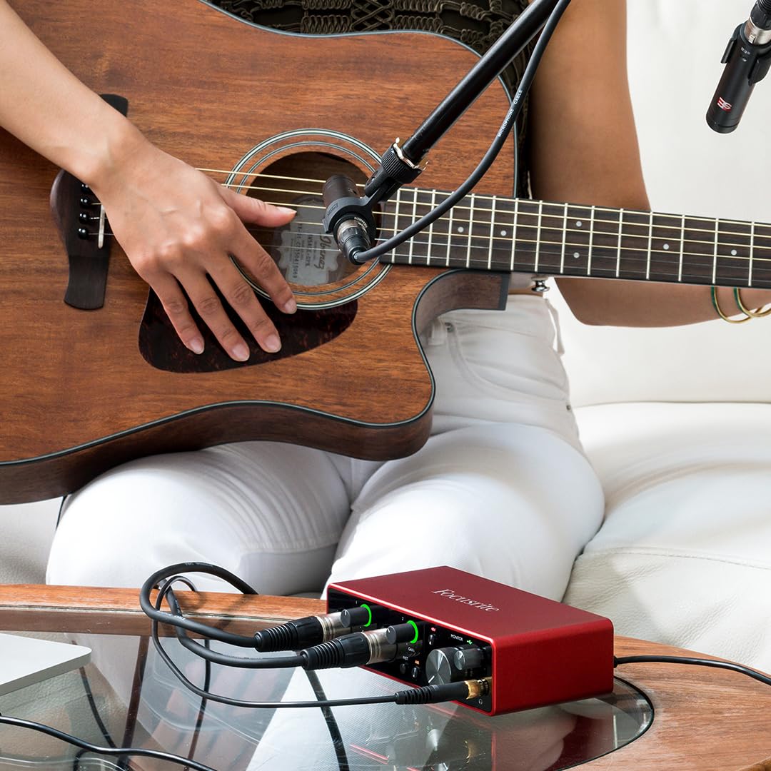 Focusrite USB Audio Interface for Recording, Songwriting, Streaming and Podcasting — High-Fidelity, Studio Quality Recording, and All the Software You Need to Record
