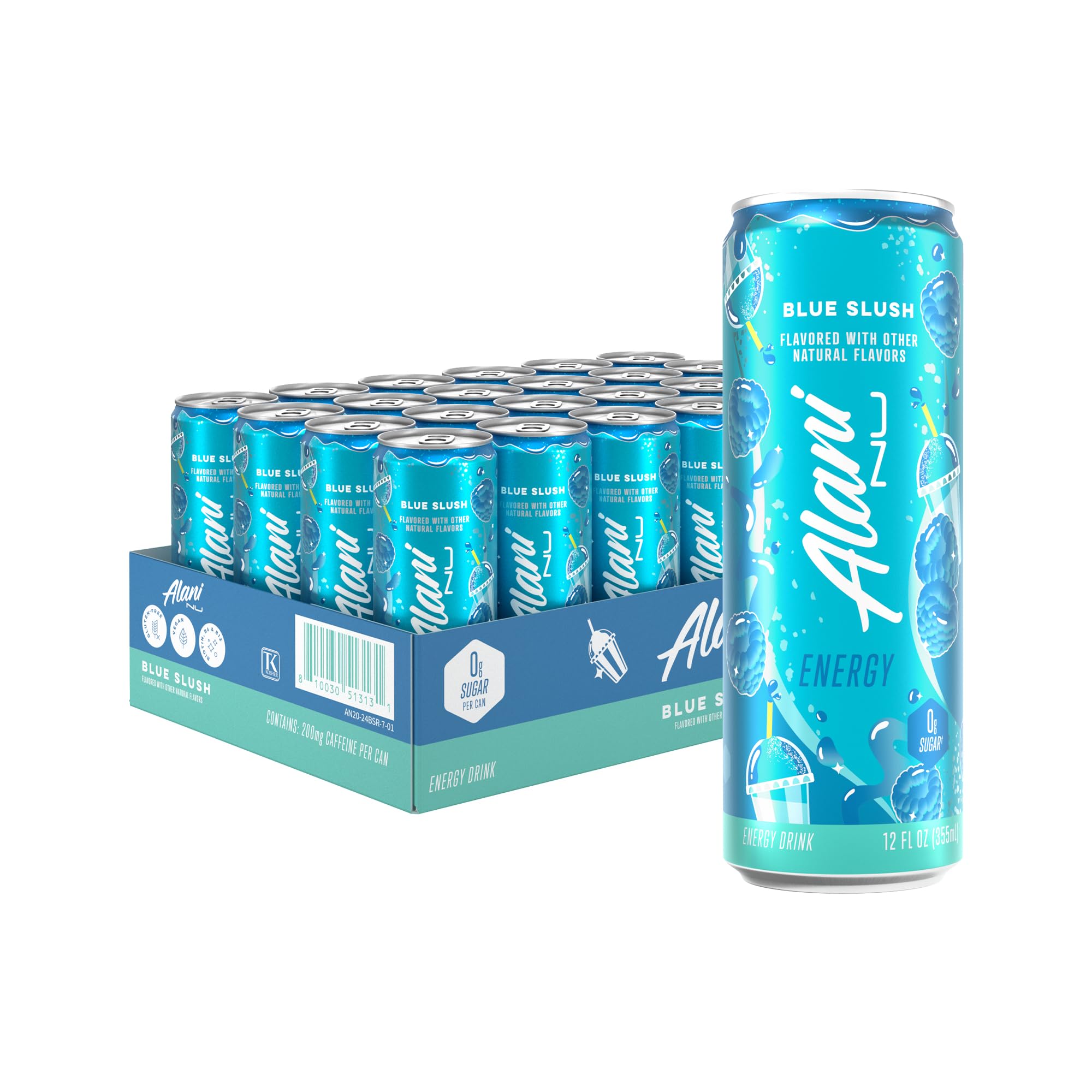 Alani Nu DREAM FLOAT, Sugar Free, Low Calorie Energy Drinks, 200mg Caffeine, Biotin, B Vitamins, Zero Sugar, 10 Calories, 12 Fl Oz Cans, 24 Pack