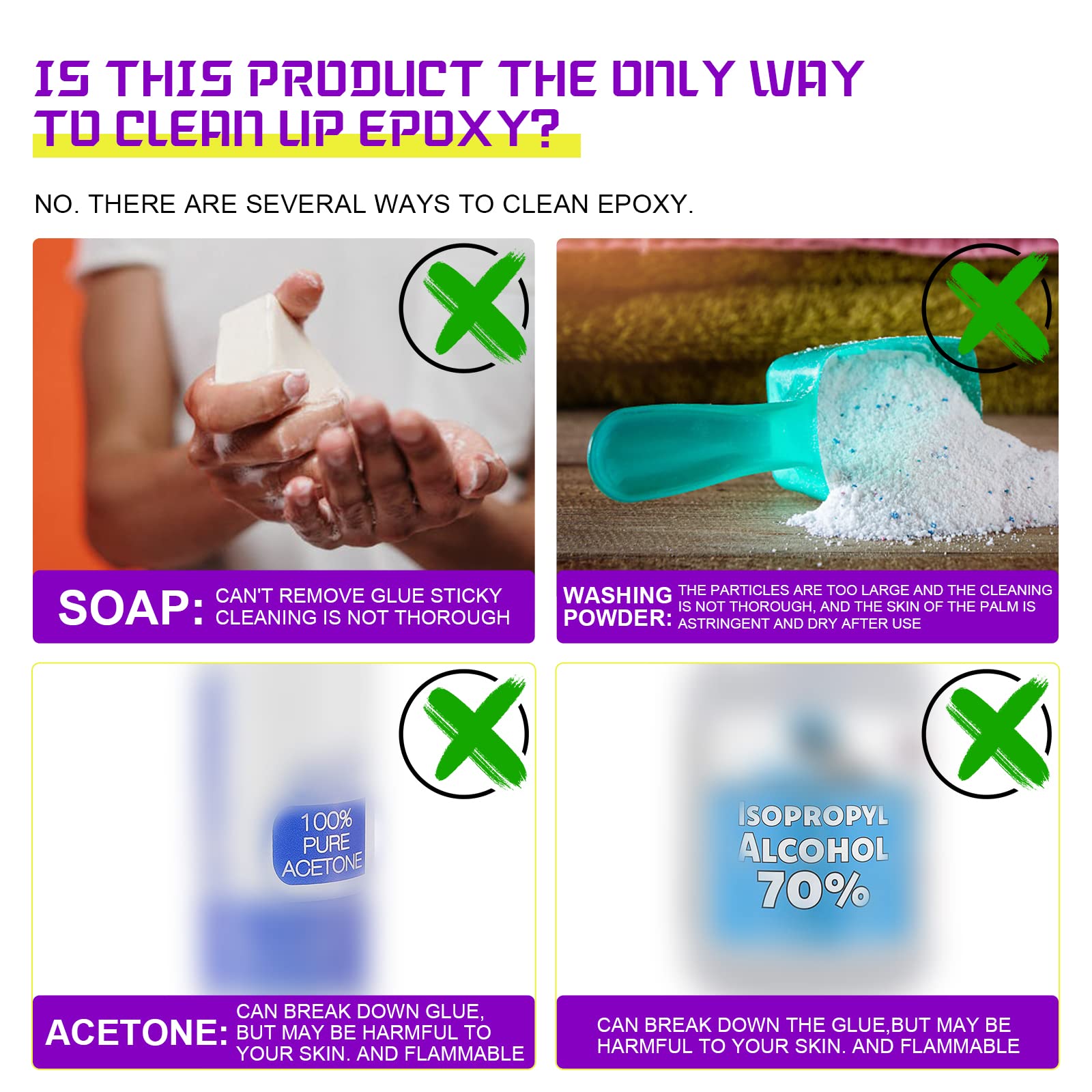 Puduo Resin Cleaner Water Softener, Epoxy Resin Remover, Resin Remover Tools, Cleaner for Epoxy Resin, UV Resin, Resin Molds, 8 OZ Epoxy Hand Scrub Cleaner/Hand Soap (32 OZ)