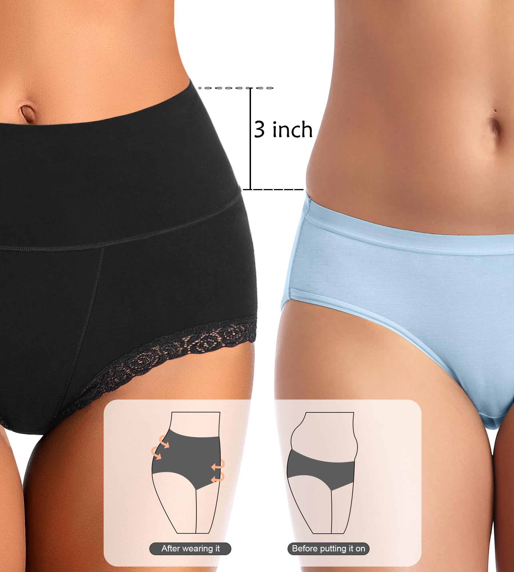 OPIBOO Cotton Underwear Ladies Panties Boyshorts: Multicoloured a XX-Large