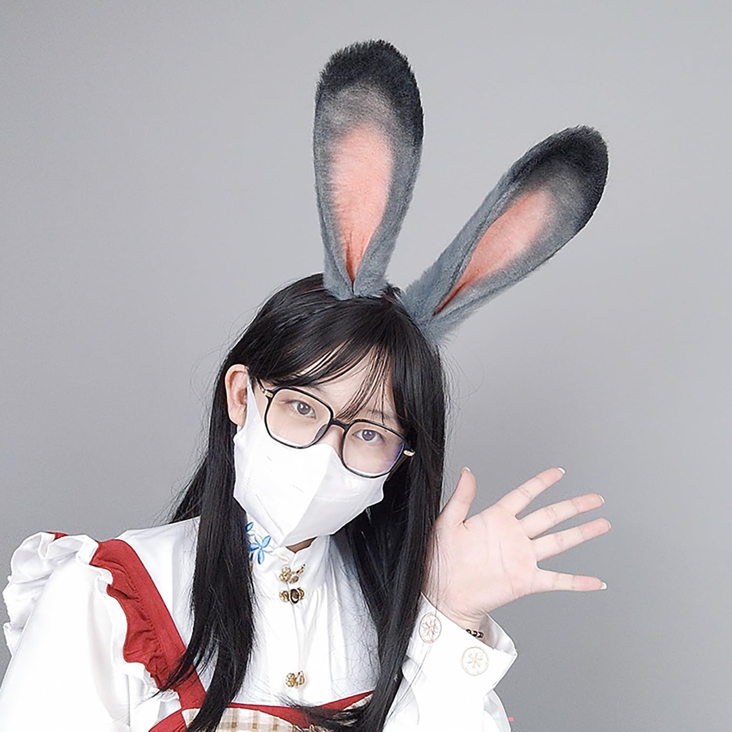 Faylay Women Cosplay Bunny Ears Rabbit Headband Animal Ears Furry Bunny Ears Party Accessories: Bunny Ju