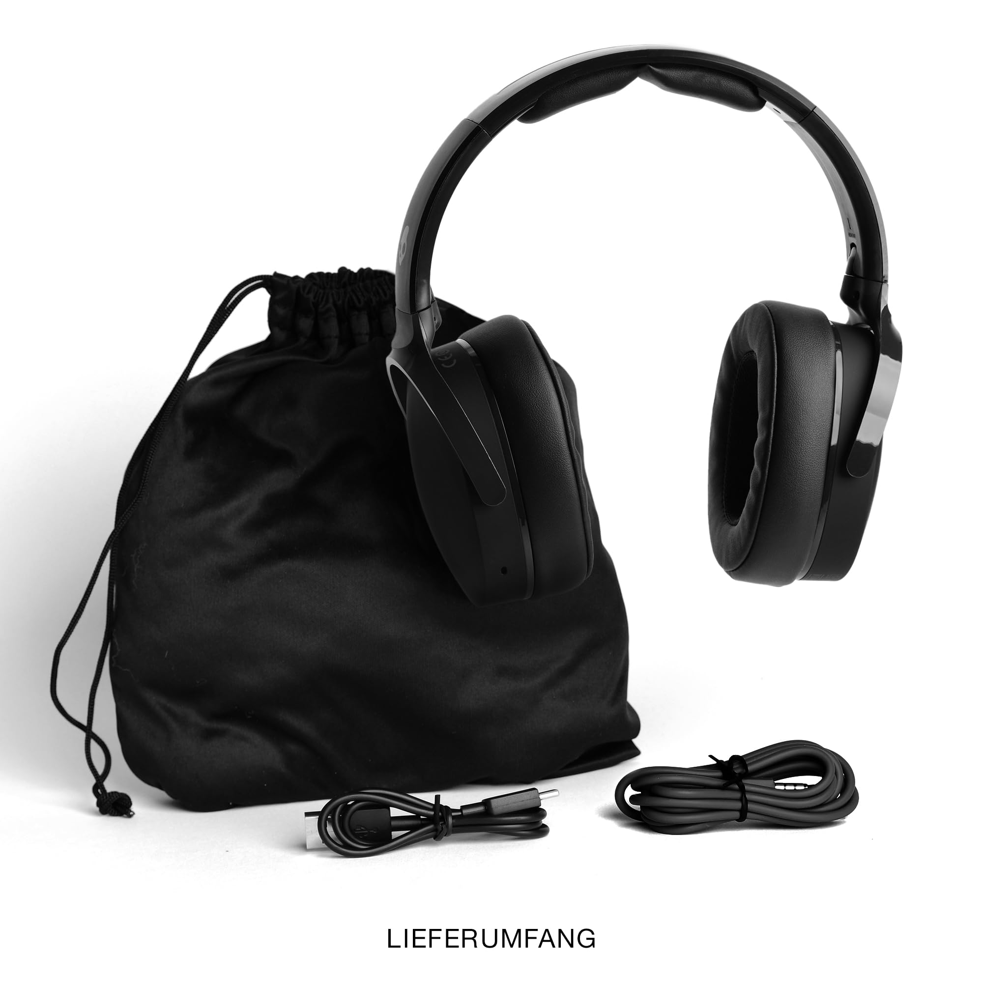 Skullcandy Hesh ANC Wireless Over-Ear Bluetooth Headphones with Extra USB-C Charging Cable, Active Noise Canceling, 22 Hrs Battery, Foldable Lightweight Design, Microphone iPhone Android - Mod White