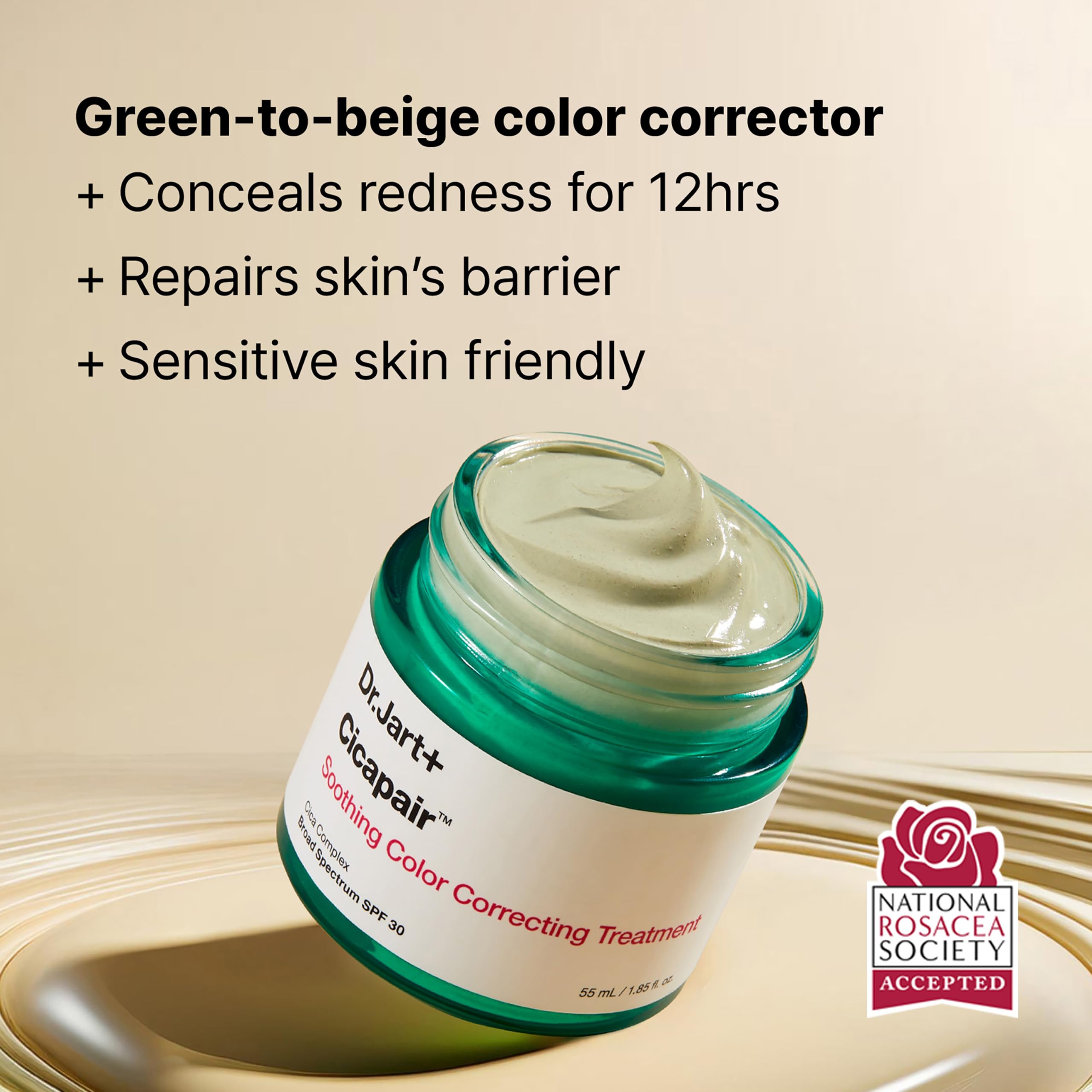 Dr. Jart+ Cicapair Soothing Color Correcting Treatment SPF 30 with Centella Asiatica Extracts | cc cream | Korean Skin Care