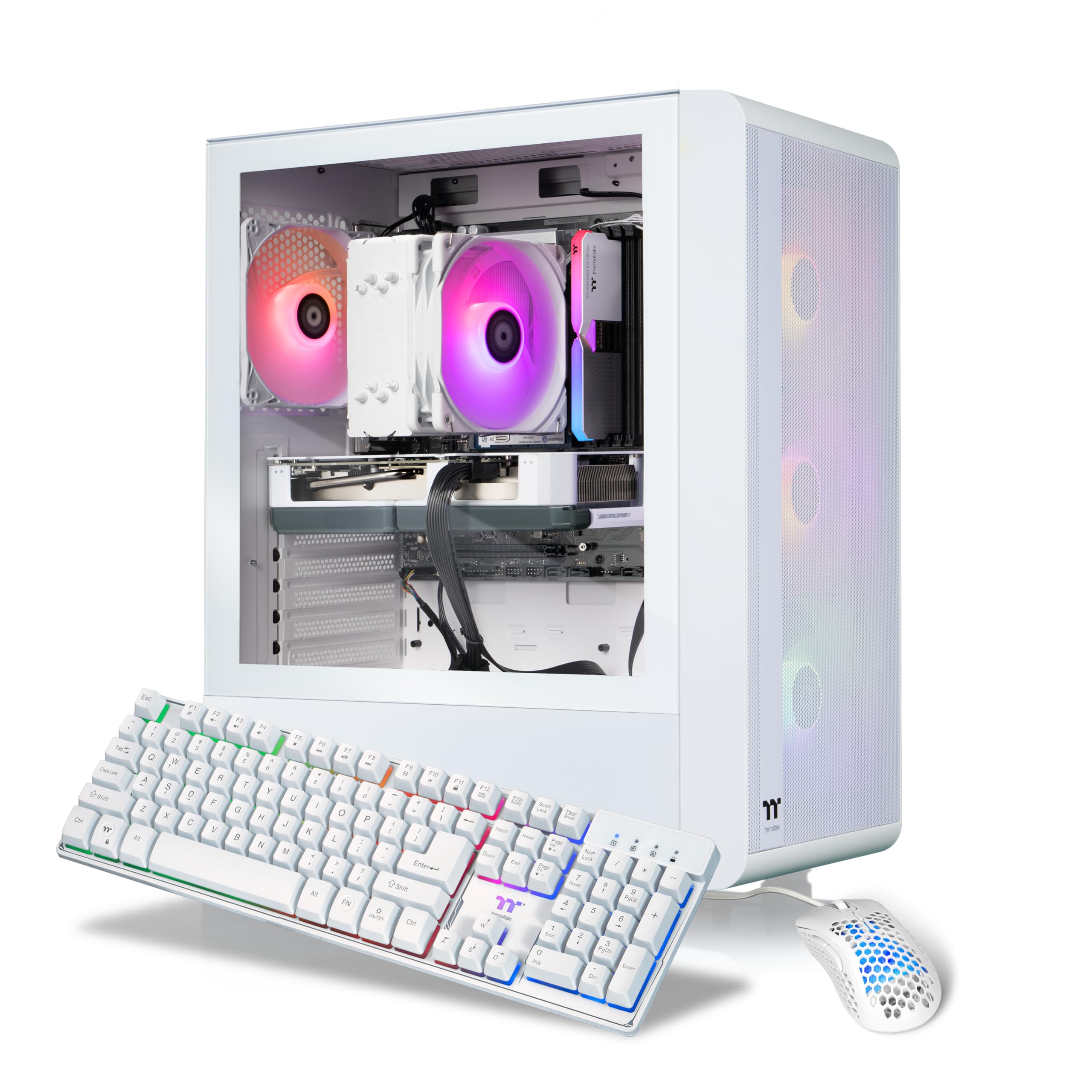 Thermaltake LCGS Quartz i460 R4 Gaming Desktop (Intel Core™ i5-13400F, 3600Mhz 16GB RGB Memory, NVIDIA GeForce® RTX 4060, 1TB NVMe M.2) S2QT-B66R-460-LCS