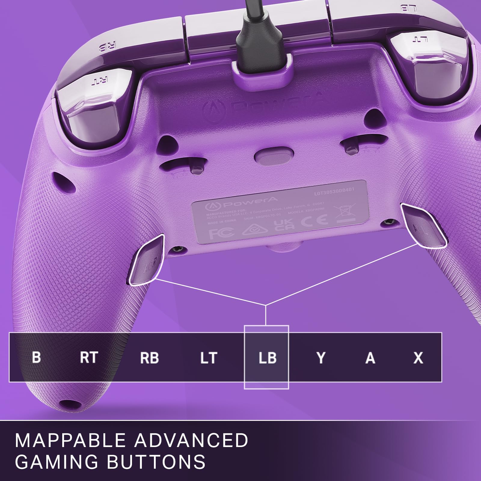 PowerA Advantage Wired Controller for Xbox Series X|S - Sparkle, gamepad, wired video game controller, gaming controller, USB-C, Works with Xbox One, Officially Licensed for Xbox