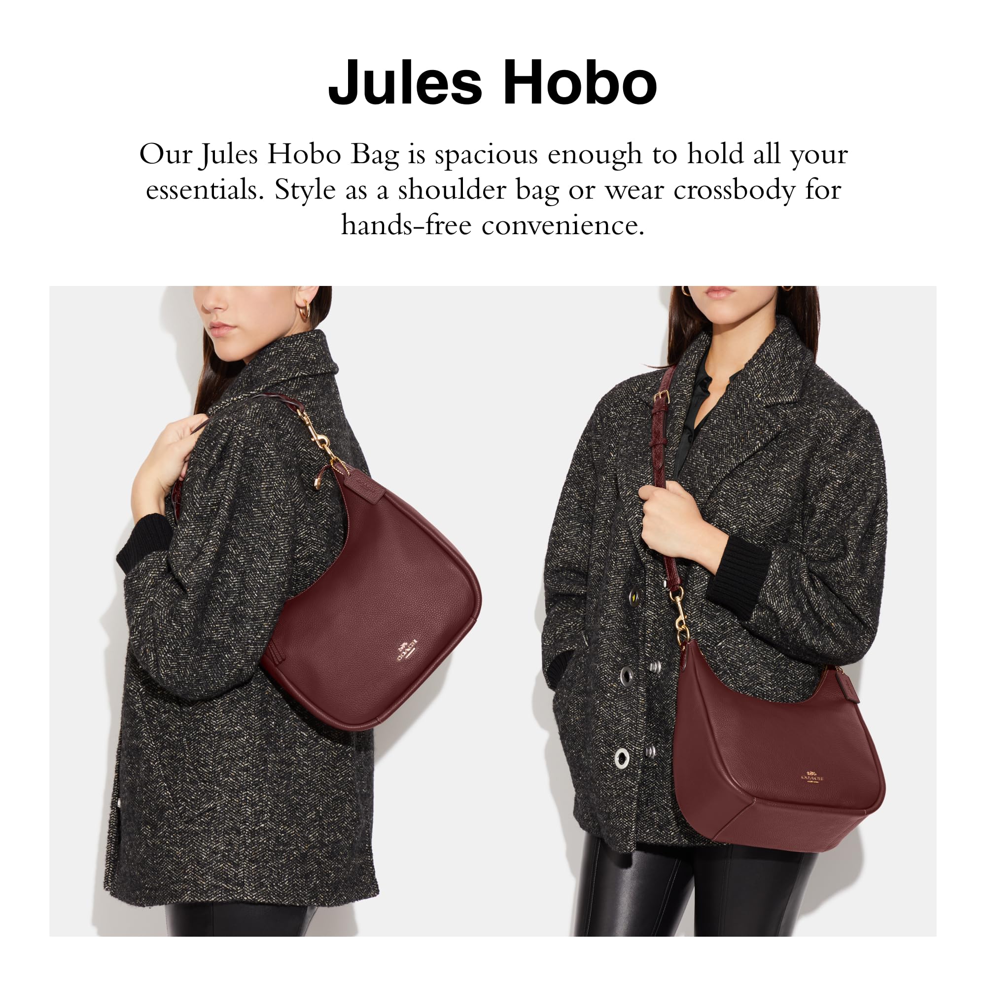 Coach Unisex Jules Hobo: Wine Multi One Size