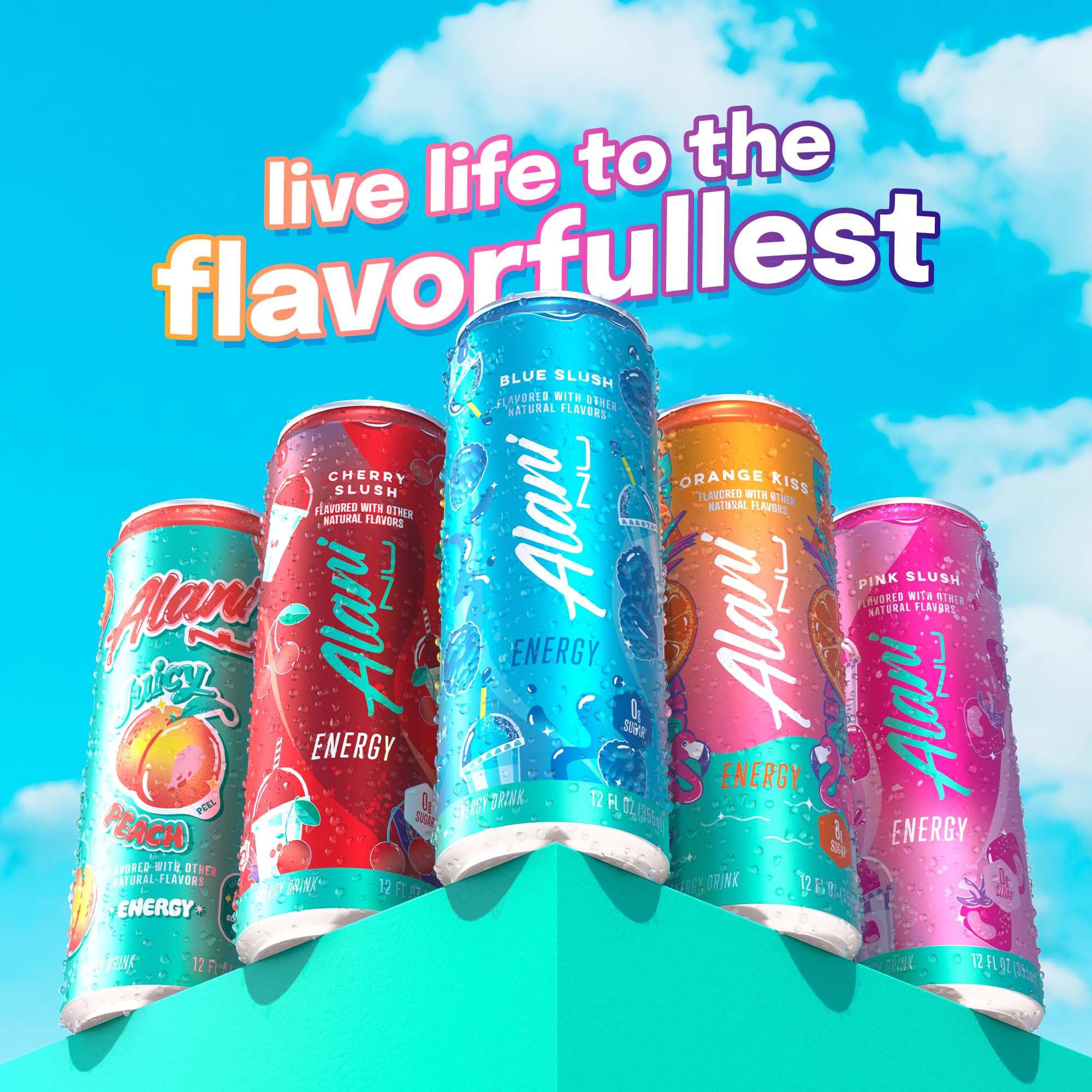 Alani Nu DREAM FLOAT, Sugar Free, Low Calorie Energy Drinks, 200mg Caffeine, Biotin, B Vitamins, Zero Sugar, 10 Calories, 12 Fl Oz Cans, 24 Pack