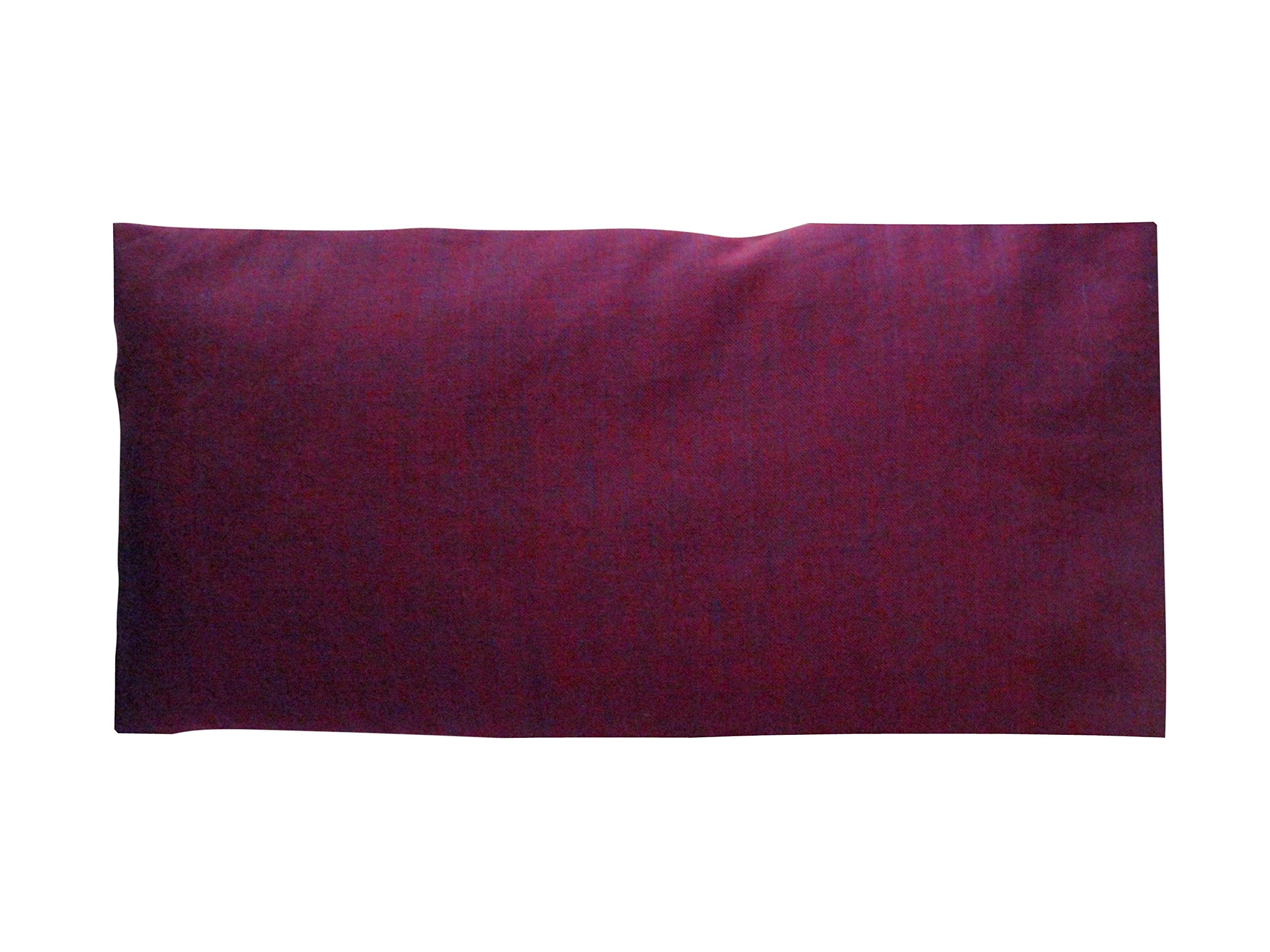 Aromatherapy Cotton Eye Pillow - 4.5 x 9 - Organic Lavender Chamomile Flax - Removable Washable Cover - headache relief soothing spa yoga sleep - green pink black palm leaves flowers tropical