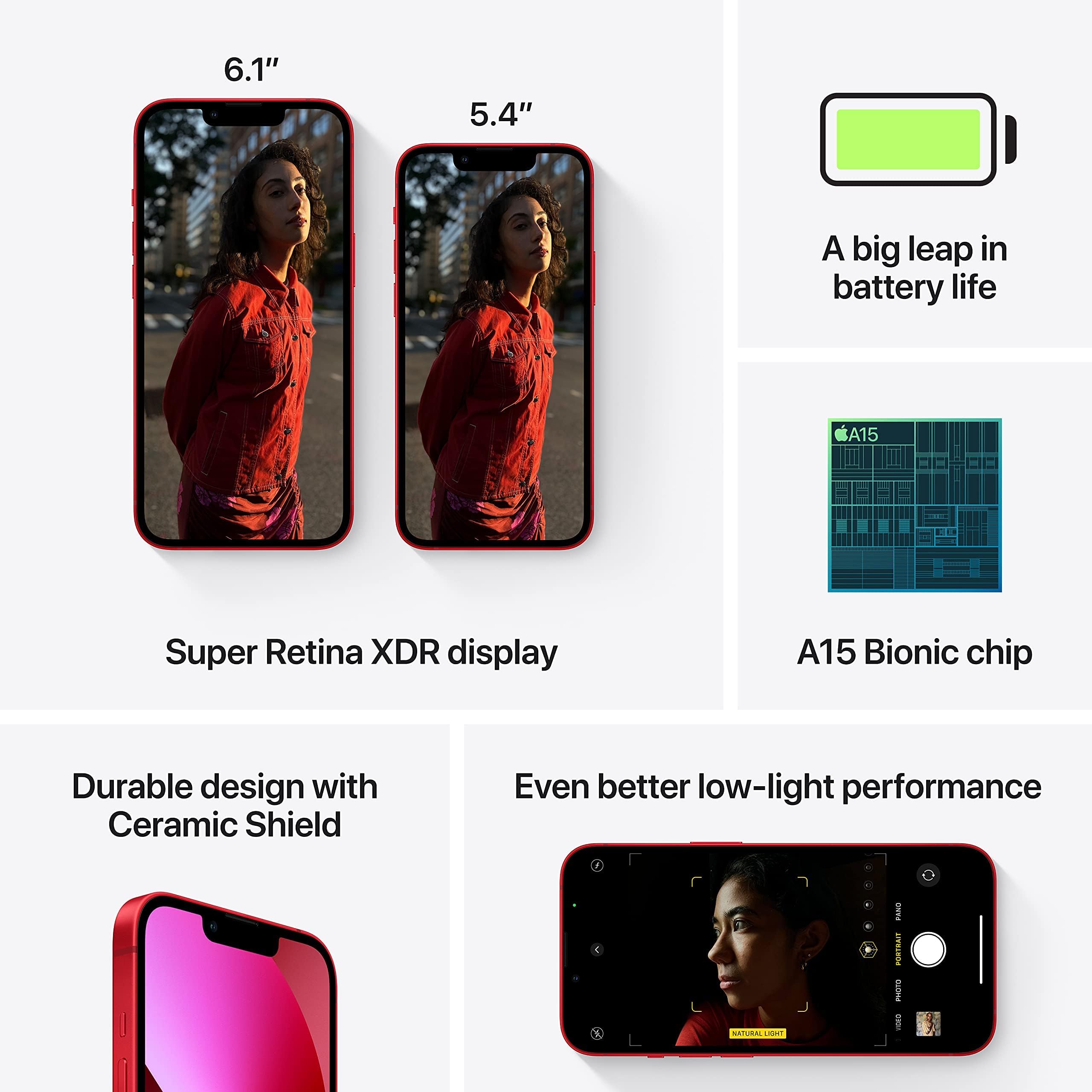 Apple iPhone 13, 128GB, Pink - AT&T (Renewed) AT&T Pink 128GB