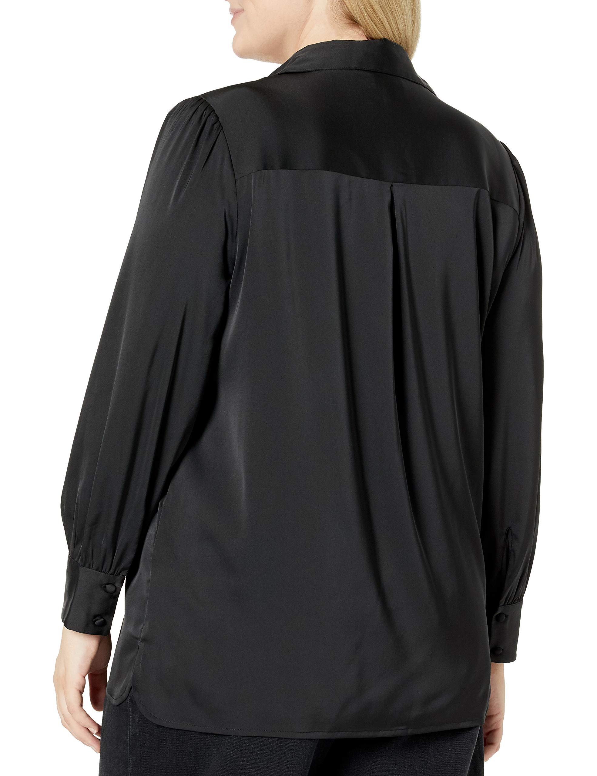 The Drop Women's @Lucyswhims Long-Sleeve Button-Down Stretch Satin Shirt
