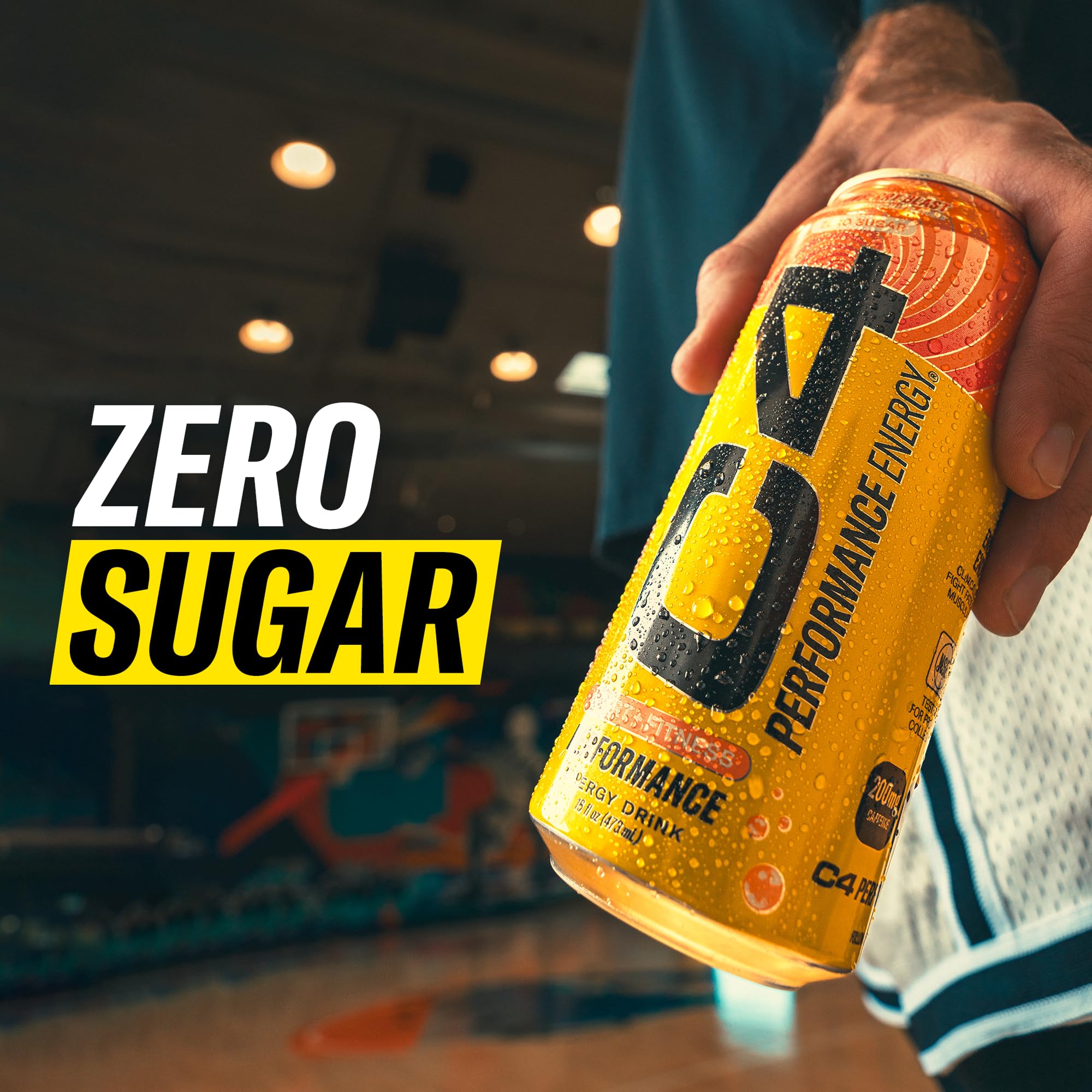 Cellucor C4 Performance Energy Drink | JOLLY RANCHER Watermelon | Zero Sugar Carbonated Preworkout Energy | 200mg Caffeine with Beta Alanine | 16 Fl Oz (12 Pack)