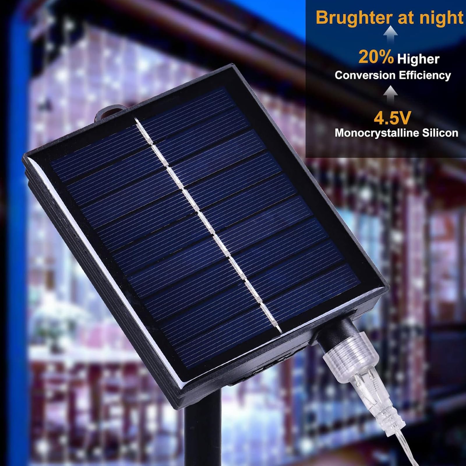 XINXIANLIAN 300LED Solar Curtain Lights Outdoor Indoor 8 Modes Solar Fairy Curtain String Lights Waterproof Twinkle Lights for Home Garden Patio Gazebo(): Cold White