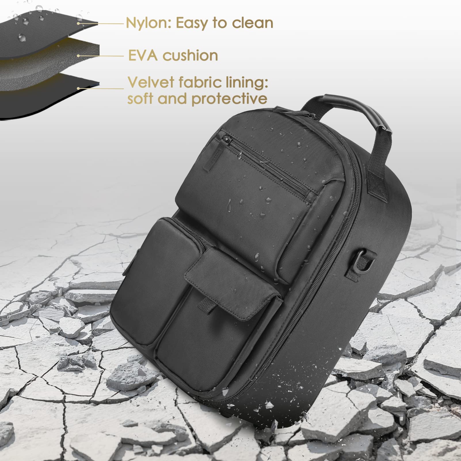 FOREGOER Carrying Case for Meta Quest 3/Quest 3S/Oculus Quest 2, Hard Travel Storage Case Compatible with Oculus Quest 3 Headset, Quest Pro, Touch Controllers Accessories, VR All-in-One Gaming Headset