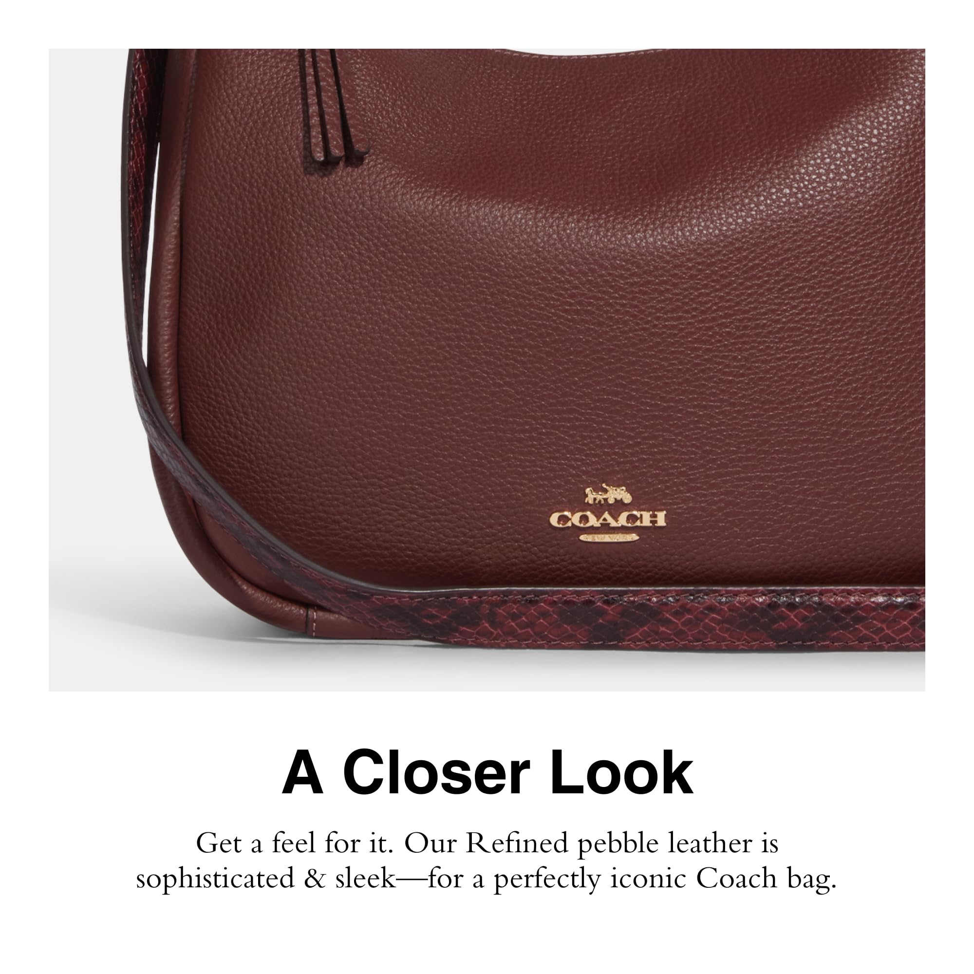 Coach Unisex Jules Hobo: Wine Multi One Size